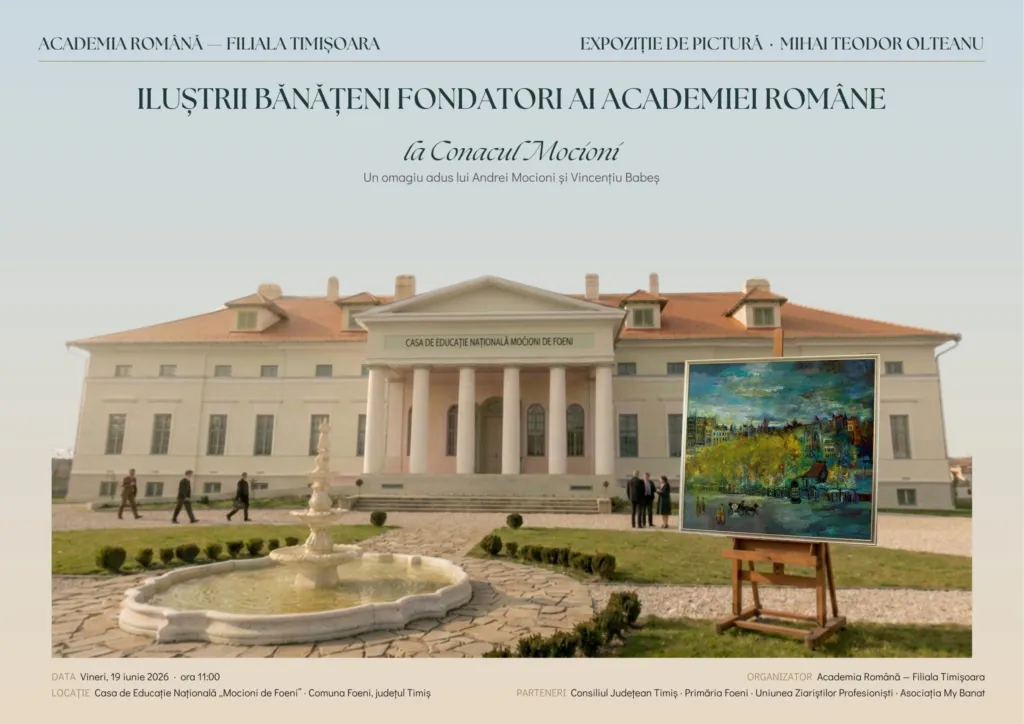 Arta Maestrului Mihai Teodor Olteanu onorează memoria fondatorilor bănățeni ai Academiei Române la Conacul Mocioni
